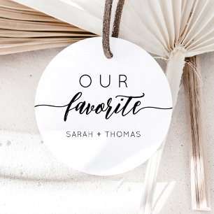 Sticker Rond Notre cadeau préféré de faveur calligraphique mode