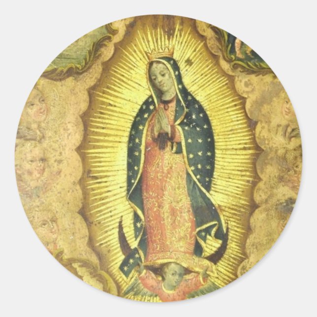 Sticker Rond Notre Dame de la Guadalupe (Devant)