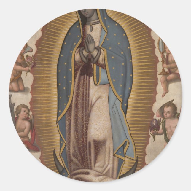 Sticker Rond Notre Dame de la Guadalupe (Devant)