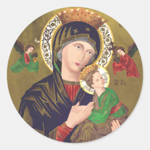 Sticker Rond Notre Dame de Perpetual Aide
