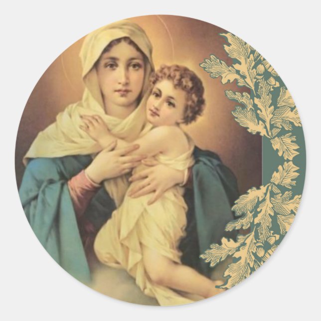 Sticker Rond Notre-Dame de Schoenstatt Vierge Marie Jésus (Devant)