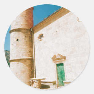 Sticker Rond Notre-Dame-des-Rochers - Baie de Kotor - Monténégr