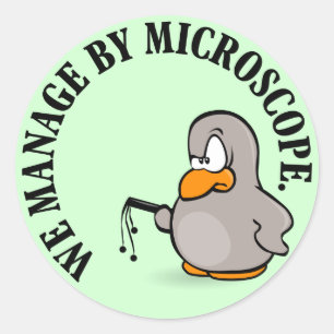 Sticker Rond Notre entreprise donne un nouveau sens à la micro-