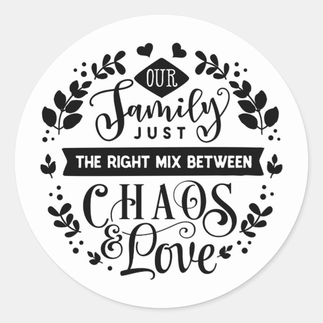 Sticker Rond Notre famille (Devant)