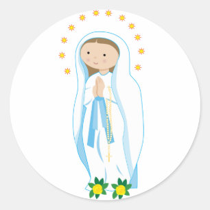 Sticker Rond Notre Madame de Lourdes