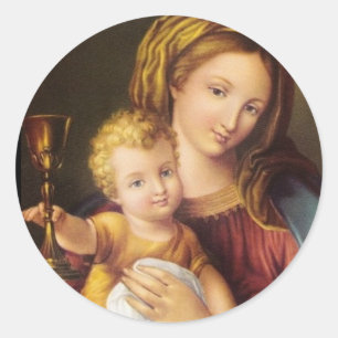 Sticker Rond Notre Madame du sang précieux de Jésus
