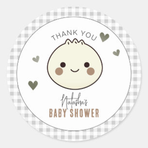Sticker Rond Notre petit Baby shower neutre pour les femmes