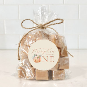 Sticker Rond Notre petit Citrouille est un 1er anniversaire