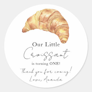 Sticker Rond Notre Petit Croissant 1er Anniversaire Merci