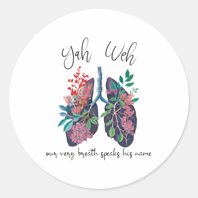 Sticker Rond Notre Respiration Parle Son Nom Yhwh Christian Rel (Devant)