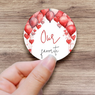 Sticker Rond Notre, Son, Son Snack Préféré Favori de Mariage en