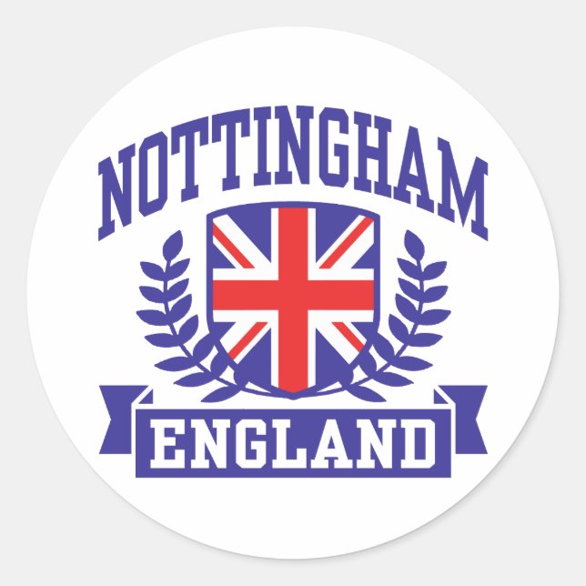 Sticker Rond Nottingham Angleterre (Devant)