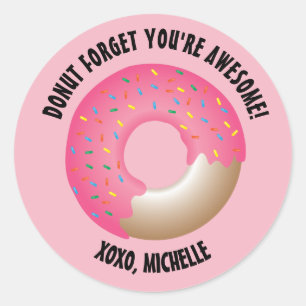 Sticker Rond N'oubliez pas que vous êtes une fête de Saint Vale