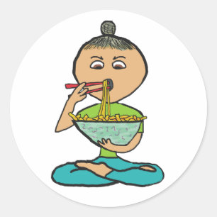 Sticker Rond nouilles et baguettes