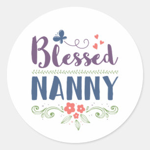 Sticker Rond Nounou bénie