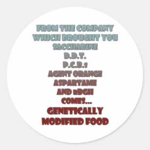 Sticker Rond Nourriture de GM