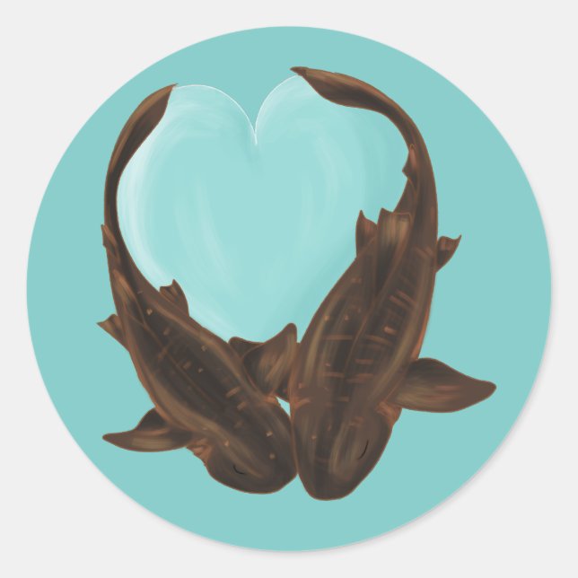 Sticker Rond Nourriture des requins (Devant)