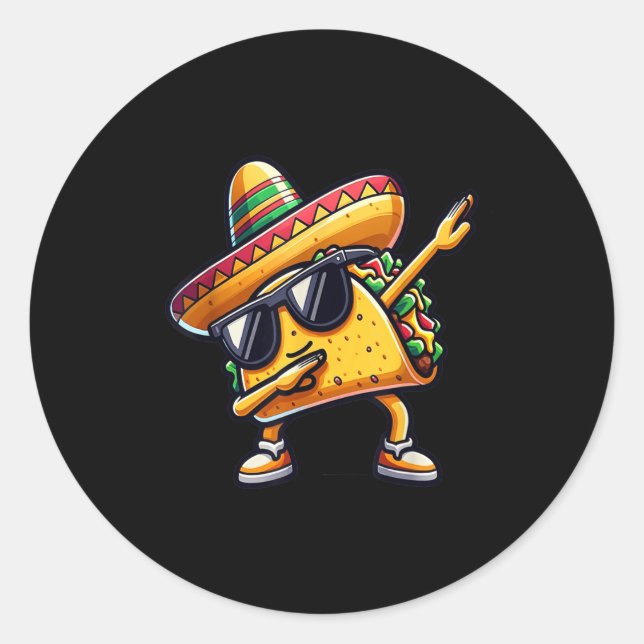 Sticker Rond Nourriture mexicaine Taco (Devant)