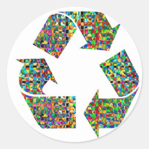 Sticker Rond Nous adorons Recycle Champions