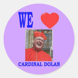 STICKER ROND NOUS AIMONS LE CARDINAL DOLAN