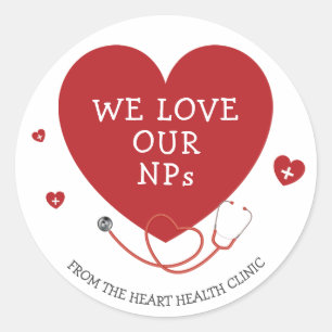 Sticker Rond Nous aimons nos NP Médicales