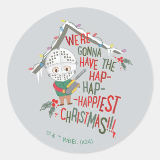 Sticker Rond Nous allons avoir le Noël le plus heureux