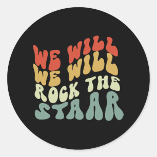 Sticker Rond Nous Allons Rocher La Journée De Test De La Fête E