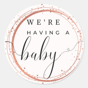 Sticker Rond Nous avons un chevalet pour bébés