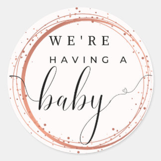Sticker Rond Nous avons un chevalet pour bébés