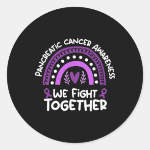 Sticker Rond Nous combattons ensemble Sensibilisation au cancer