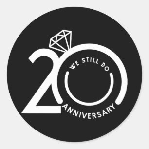 Sticker Rond Nous faisons encore 20 ans - 20e anniversaire de M
