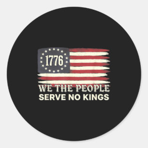 Sticker Rond Nous Le Peuple 1776 Drapeau Américain Ne Servons A