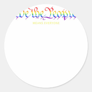 Sticker Rond Nous, le peuple, c'est tout le monde Gay pride arc