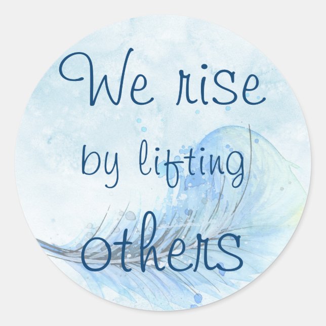 Sticker Rond Nous montons en levant d'autres aquarelles (Devant)