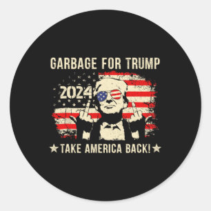 Sticker Rond Nous ne sommes pas Garbyge Votétrump 2024 partisan