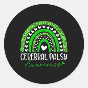 Sticker Rond Nous Portons Vert Cérébral Palsy Cp Sensibilisatio