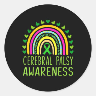 Sticker Rond Nous Portons Vert Cérébral Palsy Cp Sensibilisatio