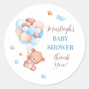 Sticker Rond Nous pouvons attendre le Baby shower