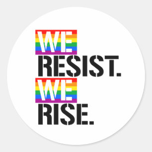 STICKER ROND NOUS RÉSISTONS À NOUS LEVER