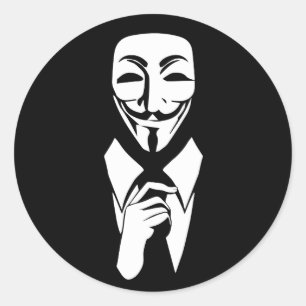 Sticker Rond Nous sommes anonymes