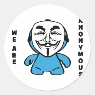 Sticker Rond Nous Sommes Anonymes