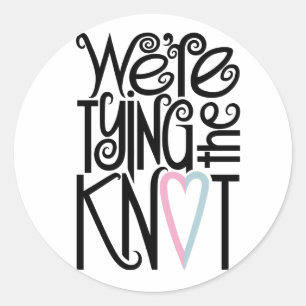 Sticker Rond Nous sommes en train de nouer l'autocollant