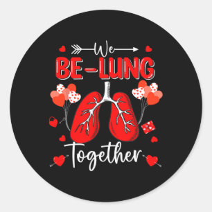 Sticker Rond Nous sommes pulmonés ensemble Thérapeute respirato