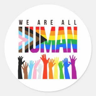 Sticker Rond Nous sommes tous humains