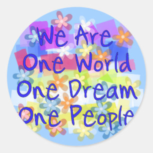 Sticker Rond Nous sommes un monde