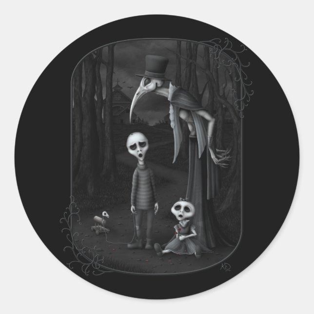 Sticker Rond Nous tombons tous (Devant)