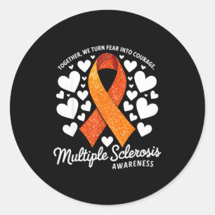 Sticker Rond Nous Transformons la Peur en Courage Sensibilisati