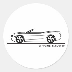 Sticker Rond Nouveau Camaro convertible