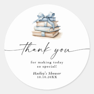 Sticker Rond Nouveau Chapitre Commence Baby Shower Fleur Sauvag
