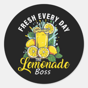 Sticker Rond Nouveau Chaque Jour Le Patron De Limonade